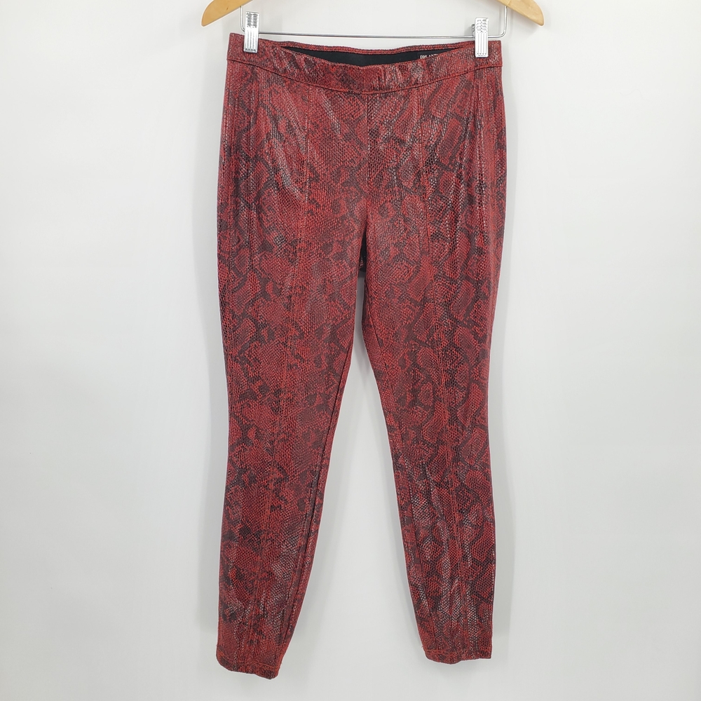 ♤♤ BLANK NYC Red Snake Print Faux Leather Leggings Size 26
